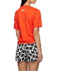 MSGM - Twist Detailed Crewneck T-Shirt - Lyst