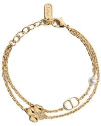 Dior - Cd Pearly Clover Double Bracelet - Lyst