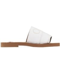 Chloé - Woody Logo-Embroidered Slides - Lyst