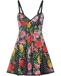 Charo Ruiz - Rosela Floral-Print Cotton-Blend Mini Dress - Lyst