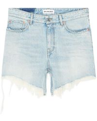 Balenciaga - Cut-Up Denim Mini Skirt - Lyst