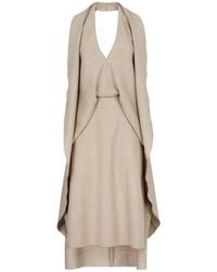 Fendi - Draped Cape Detailed Backless Dress - Lyst