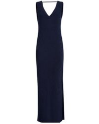 Brunello Cucinelli - Cotton Rib Knit Dress With Precious Strap - Lyst