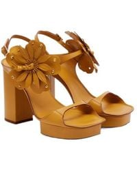 Zimmermann - Square-Toe Platform Sandals - Lyst