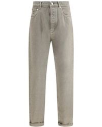 Brunello Cucinelli - Garment-Dyed Iconic Fit Five-Pocket Trousers - Lyst