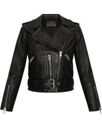 AllSaints - Leather Jacket Balfern - Lyst
