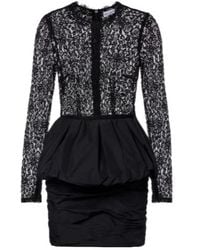 Rebecca Vallance - Dixie Peplum Lace And Taffeta Minidress - Lyst