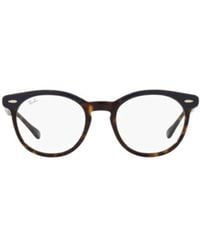 Ray-Ban - Tortoiseshell-Effect Round-Frame Glasses - Lyst