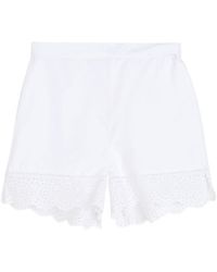 By Malene Birger - Greta Eyelet-Trim Shorts - Lyst