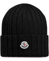 Moncler - Logo Wool Beanie - Lyst
