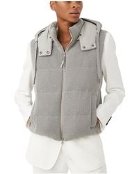 Brunello Cucinelli - Ribbed-Knit Padded Vest - Lyst