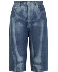 Off-White c/o Virgil Abloh - Straight Leg Denim Shorts - Lyst