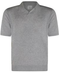 Eleventy - Open Collar Fine Knit Polo Shirt - Lyst