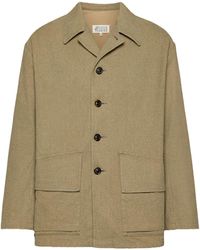 Maison Margiela - Drop Shoulder Caban Jacket - Lyst