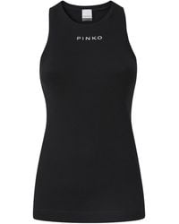 Pinko - Logo Printed Tank Top - Lyst