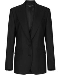 Dolce & Gabbana - Wool Single-Breasted Blazer Jacket - Lyst