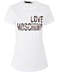 Moschino - Logo Details T-Shirt - Lyst