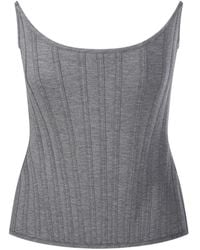 GIUSEPPE DI MORABITO - Ribbed Bustier Top - Lyst