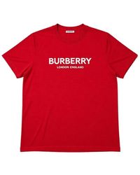 Burberry - Letter Print Short-Sleeve T-Shirt - Lyst