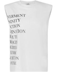 Elisabetta Franchi - Lettering Print Jersey T-Shirt - Lyst