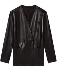 Emporio Armani - Asv Napa Leather Suit Jacket - Lyst