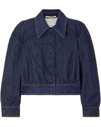 Dries Van Noten - Cropped Denim Jacket - Lyst