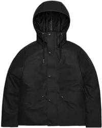 Rains - Snap-Button Hooded Padded Jacket - Lyst