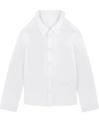 MM6 by Maison Margiela - Buttoned Frayed-Hem Shirt - Lyst