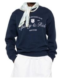Sporty & Rich - Long-Sleeved Crew Neck Sweatshirt - Lyst