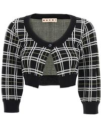 Marni - Buttoned Cropped Cardigan - Lyst