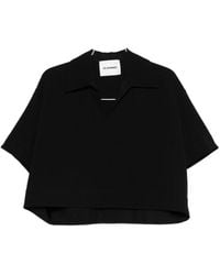 Jil Sander - Short Sleeve V-Neck T-Shirt - Lyst