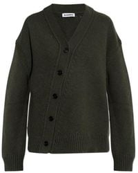 Jil Sander - Asymmetric Buttoned Cardigan - Lyst