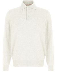 Brunello Cucinelli - Long Sleeved Knitted Polo Shirt - Lyst