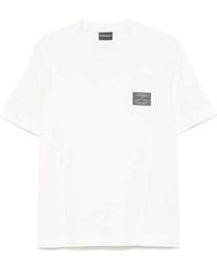 Emporio Armani - Logo-Appliqué T-Shirt - Lyst