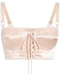 Dolce & Gabbana - Lace-Up Satin Corset - Lyst