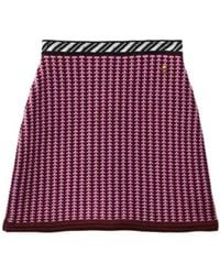 Versace - Crochet-Stitch Knitted Mini Skirt - Lyst