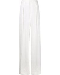 Brunello Cucinelli - Pleated Linen-Blend Wide-Leg Trousers - Lyst