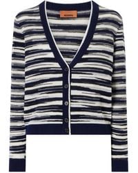 Missoni - Striped Cashmere And Wool-Blend Cardigan - Lyst
