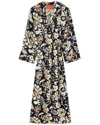 La DoubleJ - Midnight Floral-Print Wrap Dress - Lyst
