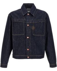 CASABLANCA - Embroidered Logo Denim Jacket - Lyst