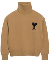 Ami Paris - Ami De Coeur Turtleneck Jumper - Lyst