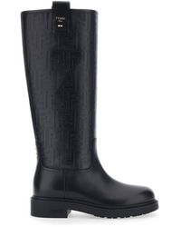 Fendi Delfina Over-the-knee Boots in Black | Lyst