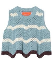 La DoubleJ - Chevron Open-Knit Top - Lyst