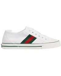 Gucci - Web Stripe Low-Top Sneakers - Lyst