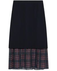 Dries Van Noten - Midi Skirt With Check Insert - Lyst