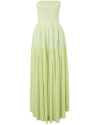 Jonathan Simkhai - Pleated Strapless Maxi Dress - Lyst