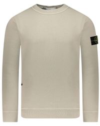 Stone Island - Logo-Patch Crewneck Sweatshirt - Lyst