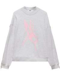 MSGM - Graphic-Print Sweatshirt - Lyst