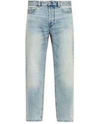 DIESEL - Logo Patch Straight Leg Jeans - Lyst