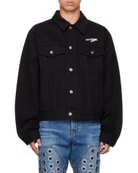 we11done - Print Denim Jacket - Lyst